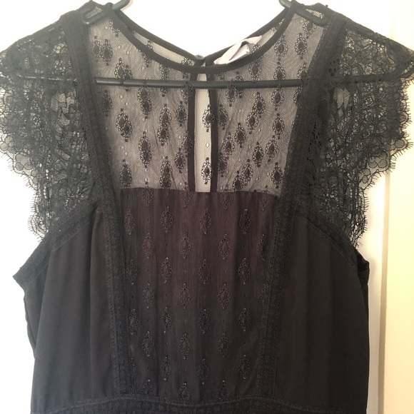 Black lace and chiffon dress - Picture 2 of 7